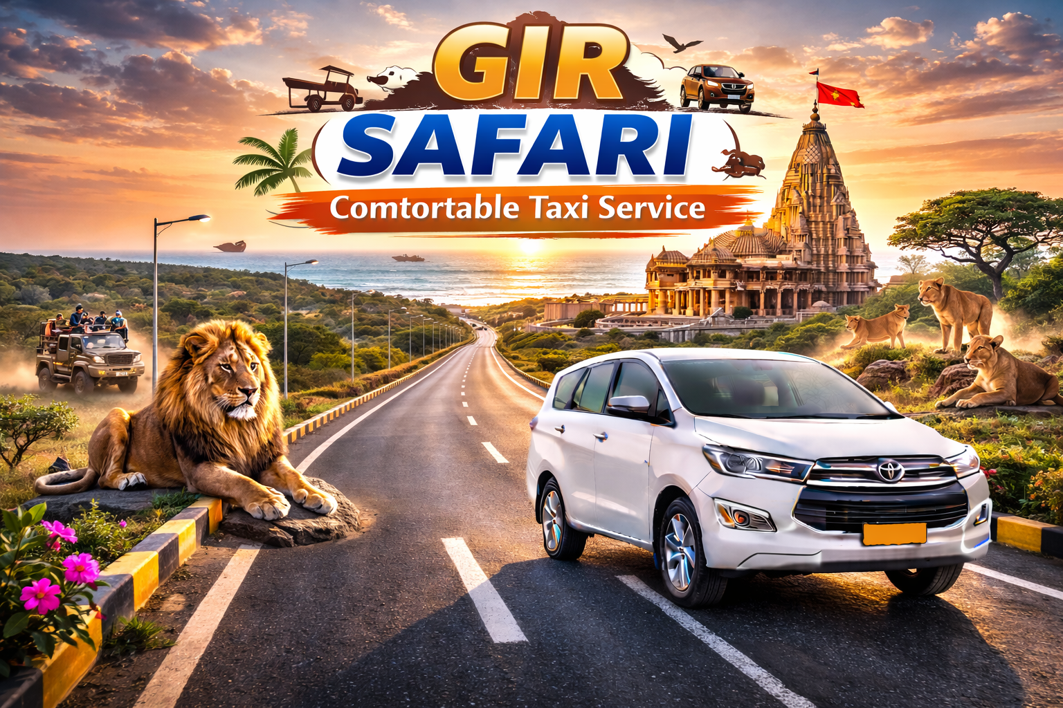 Gir Safari Taxi Service – Sasan Gir Cab Booking & Travel Guide